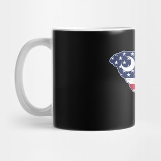 South Carolina Palmetto State - USA Flag Vintage Patriotic Design Mug